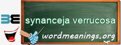 WordMeaning blackboard for synanceja verrucosa